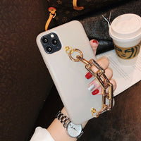Compatible with Apple , Wrist Strap Chain Leather
