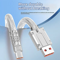 TYPE C Silver Data Cable CCC Certification Super Fast Charge 6A