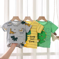 Children's Pure Cotton Cartoon Short-sleeved Korean
