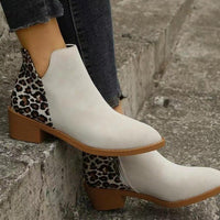 Low-heeled Boots With Side Zipper