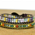Jagged Stone Crystal Wrapped Bracelet Bohemian Style