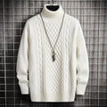 Men's Twill Double-breasted Knit Sweater