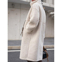 Lamb Wool Coat Thickened Korean Style Mid-length Cotton