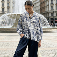 Stylish Slim-fit Long-sleeve Shirt With A Chic Print Perfect For The Office
