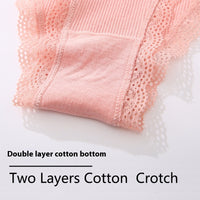 Lace Solid Color Low Waist Cute Girl Thin Briefs