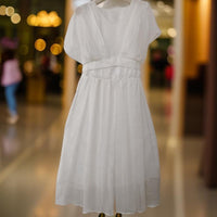 Fashionable V-Neck Solid Color Simple Chic Slimming Elegant Summer Dress