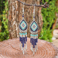 Hanqi Ornament Metal Alloy Bohemian Oval Earrings