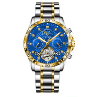 Fashion Business Men's Waterproof Tourbillon Steel Belt Mechanical Watch