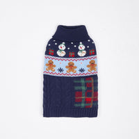 Christmas Snowman Gingerbread Man Pet Sweater