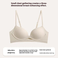 Glossy Surface Without A Scratch Nude Feel Women Without Steel Ring Small Breast Push Up Underwear