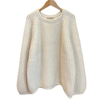 Korean Style Lazy Style Solid Color Curling Coarse Yarn Sweater For Women