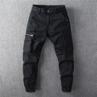 Retro-style Workwear Casual Wide-leg Jogger Pants