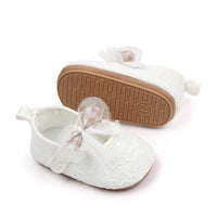Girls' Cute Bowknot Princess Lace Soft Rubber Sole One-strap Toddler Shoes