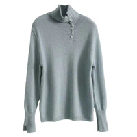 Craft Design Button Warm Turtleneck Comfortable Sweater For Women MLZY84274