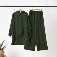Women's Fashionable Loose Casual Solid-Color Set