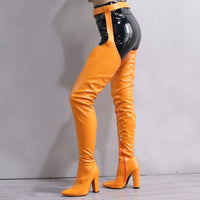Womens New FallWinter Over-the-Knee Boots With A Sexy Belt Design