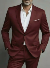 Men's Business-Casual Two-Piece Suit Set