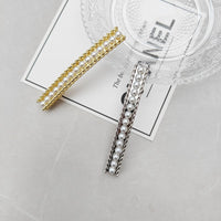 Cold Style Pearl Full Diamond Spring Clip High-grade Chain Elegant Hair Accessories