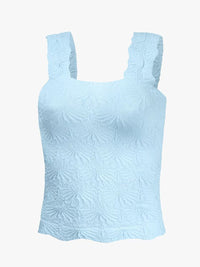 Women's Pleated Figure-flattering Square-neck Camisole