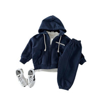 Hooded Long Sleeve Sweater Children Trousers Two-piece Set