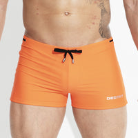 Men's Flat Angle Large Medium Waist Solid Color Beach Trunks