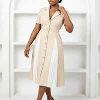 Women's Fashionable Simple Color-Block Dress