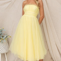 Tube Top Mesh Dress For Women