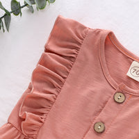 Girls' Fashion Ruffles Sleeveless Leotard Romper