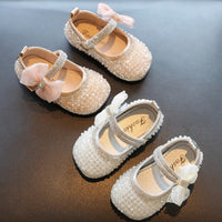 Soft Bottom Leather Shoes Baby Pumps Fashion Performance Crystal Shoes