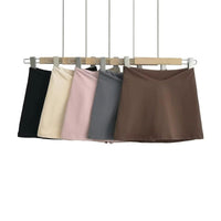 Sweet Hot Girl Design Low V Waist Slim Slimming Mini Skirt