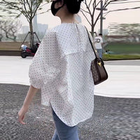 Bubble Sleeve Short Sleeve Shirt Women