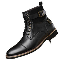 Non-slip Retro Mid-Top Pointed Men's Casual Martin Boots