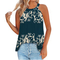Summer New F Retro Creative Chic Floral 3D Printed Women's Casual Sleeveless Crew Neck Tank Top