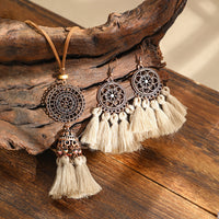 Retro Floral Earrings And Necklace Set With A Distinctive European And American Style