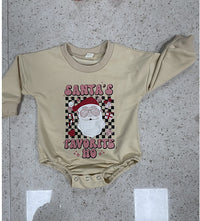 Children's Fashion Casual Santa Claus Printed Romper