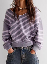 New Off-shoulder Loose Off-shoulder Top Long Sleeve Sweater