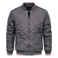 Men's Stand Collar Cotton-padded Jacket Solid Color Casual Cotton-padded Jacket