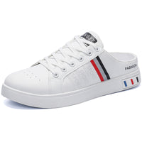 Summer Men's Casual Breathable Semi Slipper White Shoes