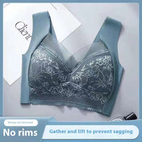 Ice Silk Lace Thin Seamless Back Shaping Bra