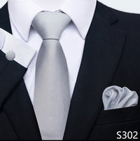 Men's Creative All-match Business Formal Wear Tie Scarf Cuff Buckle Set
