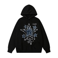 Velvet Padded Hooded Sweatshirt Loose Design