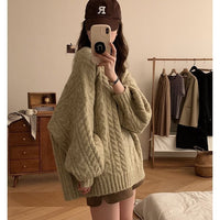 Idle Style Korean Style Loose Sweater Coat Women