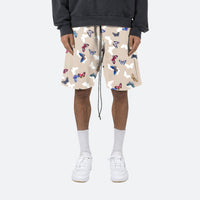 Geometric 3D Digital Printing Shorts