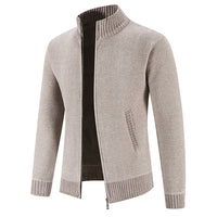Velvet Sweater Zipper Cardigan Slim Jacket Coat