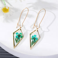 Creative Dried Flowers Ear Ring Simple Preserved Fresh Flower Eardrops