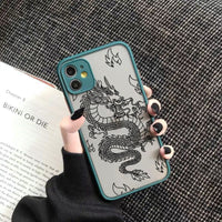 Frosted Mobile Phone Case Line Dragon