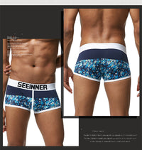 Men's Fashion Breathable Traceless Boxers Printed