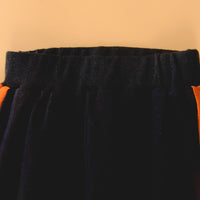 Letter Long Sleeve Top With Color Block Trousers