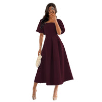 SpringSummer French-style Elegant A-line Maxi Dress