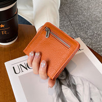 Women's Short Leather Wallet Large Capacity